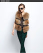Women's Raccoon Fur Yellow Light Fashion Mink Coats