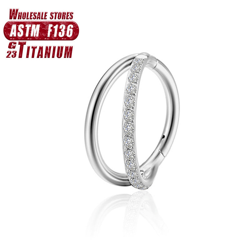 F136 Titanium Alloy Fork Nose Ring Human Body Puncture Ornament