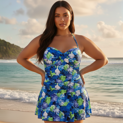 InstantFigure English Garden Skirted One-Piece Swimsuit 26556P