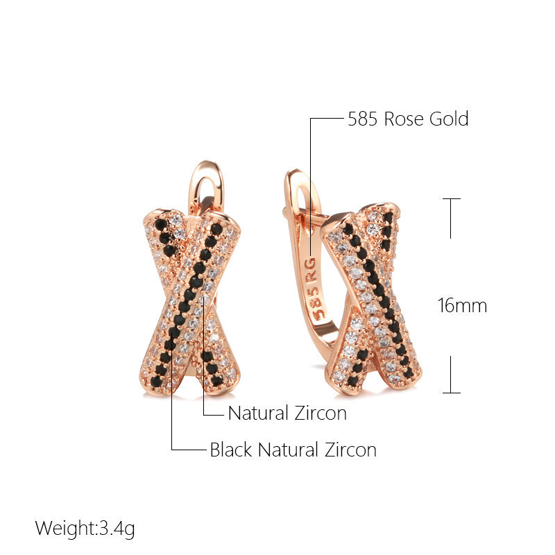 Trendy Hollow-out X-shaped Elegant All-match Women's Earrings Accessories