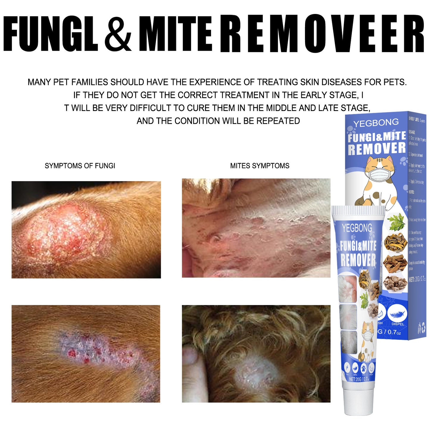 Pet Anti-mite Cream Skin Anti-itching Cat External Care