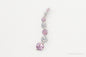 Vintage Pink & White Cubic Zirconia Sterling Silver Pendant