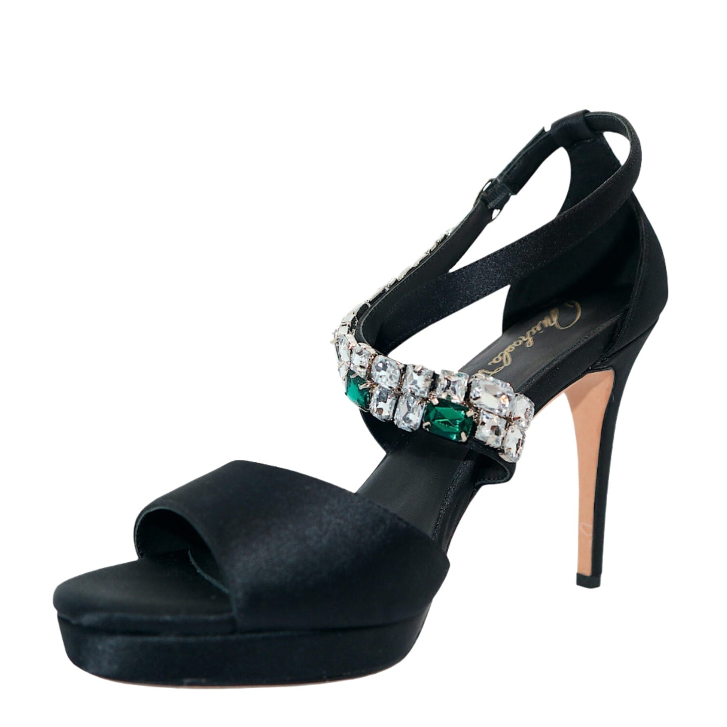 Michaela V Athena Black Crystal Pumps