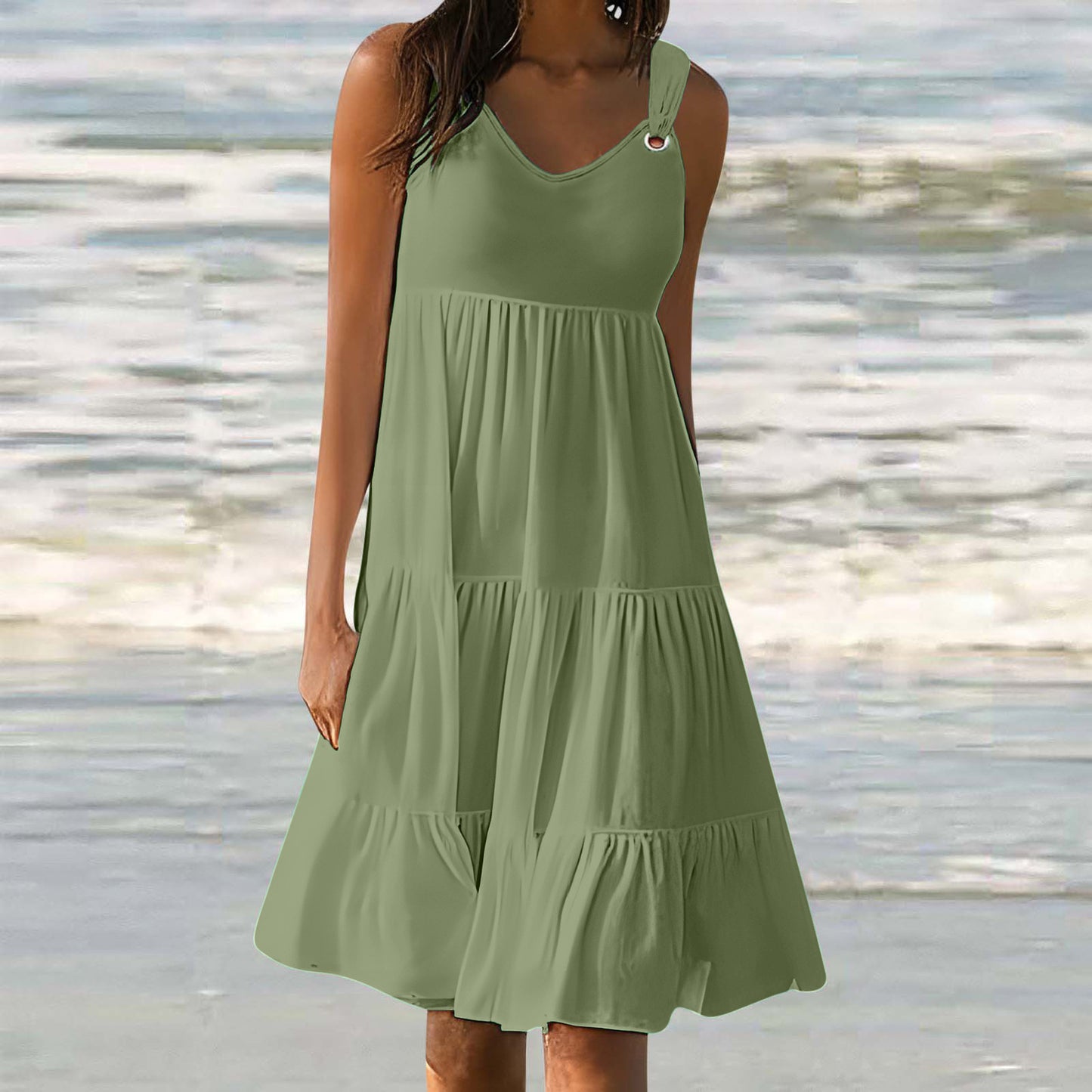 Casual Elegant Stitching Dress Women