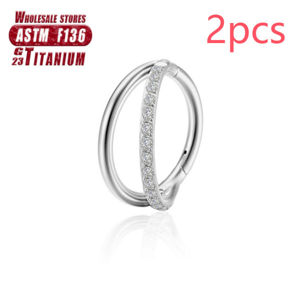 F136 Titanium Alloy Fork Nose Ring Human Body Puncture Ornament