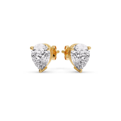 Three-Prong Pear Diamond Solitaire Stud Earrings [IGI Certified]