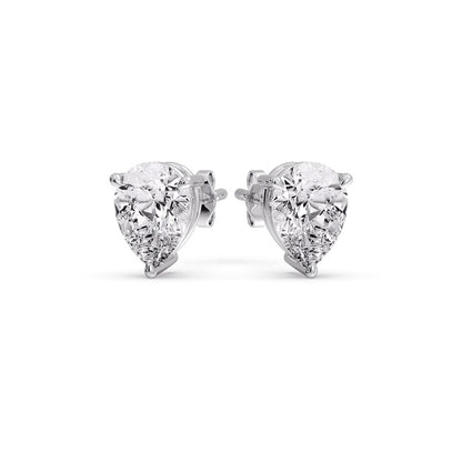 Three-Prong Pear Diamond Solitaire Stud Earrings [IGI Certified]