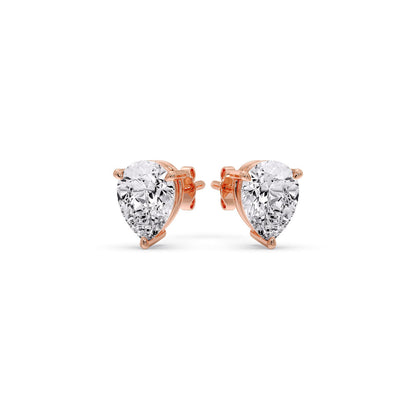Three-Prong Pear Diamond Solitaire Stud Earrings [IGI Certified]