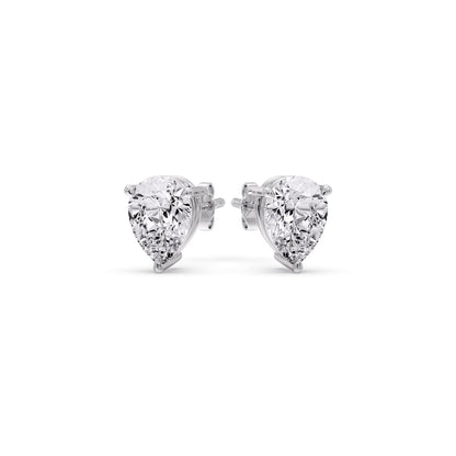 Three-Prong Pear Diamond Solitaire Stud Earrings [IGI Certified]