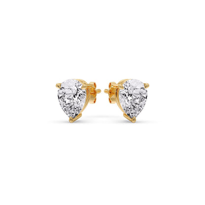 Three-Prong Pear Diamond Solitaire Stud Earrings [IGI Certified]