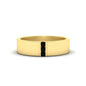 3 Stone Mens Flat Gemstone Band