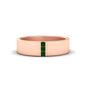 3 Stone Mens Flat Gemstone Band