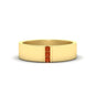 3 Stone Mens Flat Gemstone Band