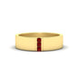 3 Stone Mens Flat Gemstone Band