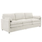 Cozy Upholstered 3-Seater Sofa with Plush Double Cushion and Ergonomic Design