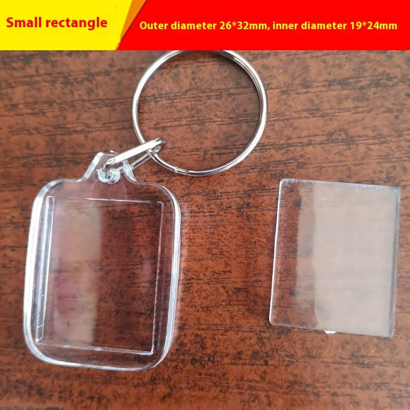 Fashion Transparent Acrylic Keychain Empty Shell
