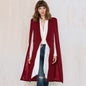 Women's Casual Cape Mid-length Fake Two-piece Shawl Coats