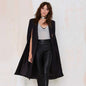 Women's Casual Cape Mid-length Fake Two-piece Shawl Coats