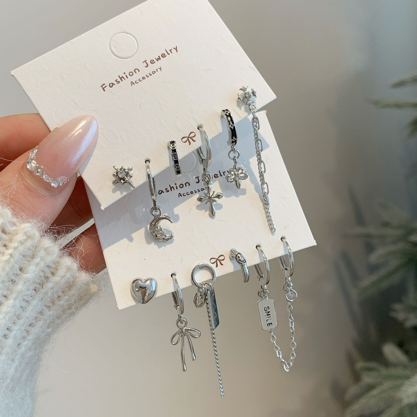 Minimalist Personality Love Butterfly Ear Clip Suit Female