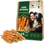 Cod Sticks Dog Treats Chicken Wrapped All Natural Rawhide Free & Grain Free Long Lasting Chews for Large & Small Dogs Organic Dried Pet Snacks Support Healthy Teeth & Skin Coat