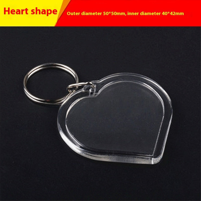 Fashion Transparent Acrylic Keychain Empty Shell