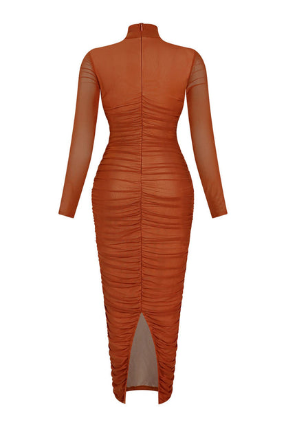 Over Velvet Mesh Dress