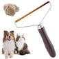 Pet Hair Remover for Furniture Cat and Dog Fur Remover Tool Reusable Lint Cleaner with Copper Teeth Cutters and Wooden Handle Metal Pet Hair Removal Tool for Carpet Portable Couch Cleaner