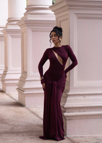 Since I've Met You Maxi Dress- Burgundy