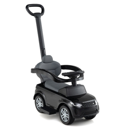 3 in 1 Push Car with Removable Handle and Guardrail for Kids 18-36 Months Old