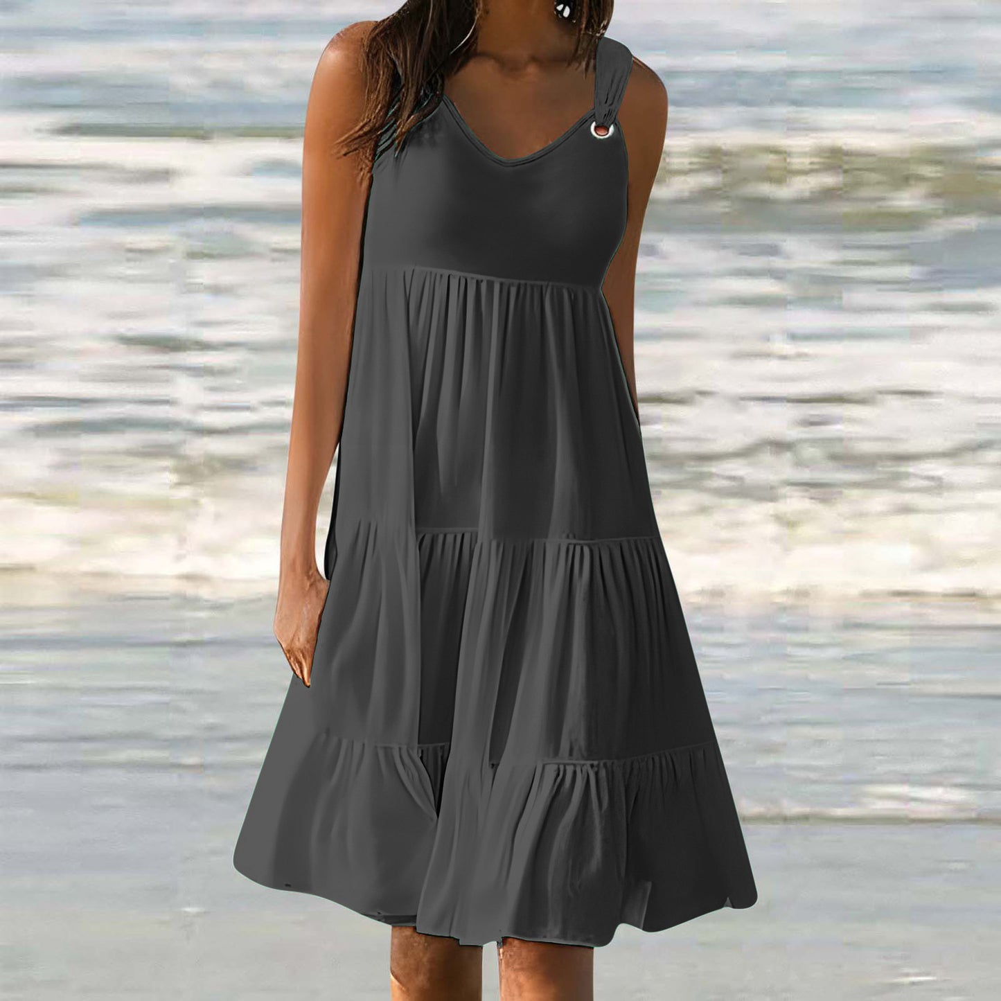 Casual Elegant Stitching Dress Women
