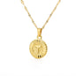 English Alphabet Disc Necklace Women And Men