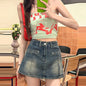 High-Waisted Denim Skort For Women Summer Shorts