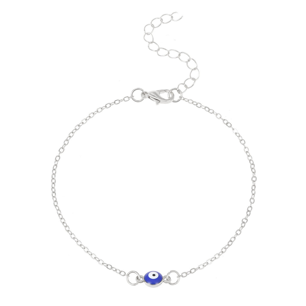 Electroplated Evil Blue Eye Anklet For Women