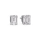 IGI Certified Emerald Cut Diamond Solitaire Stud Earrings