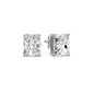 IGI Certified Basket Stud Earrings Set With Radiant Cut Diamonds