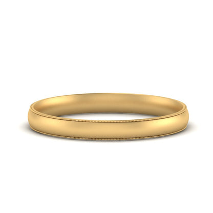 4 mm Milgrain Comfort Fit Mens Wedding Band