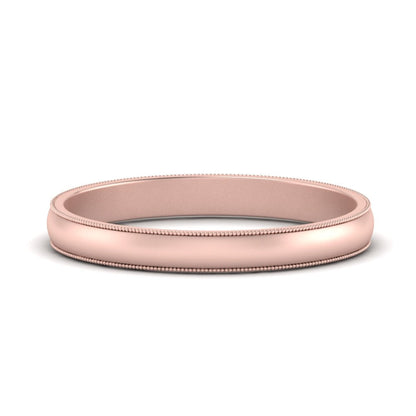 Milgrain Matte Finish Mens Band