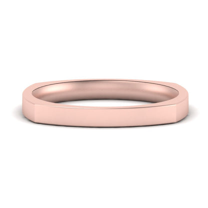 Square Comfort Fit Mens Wedding Band