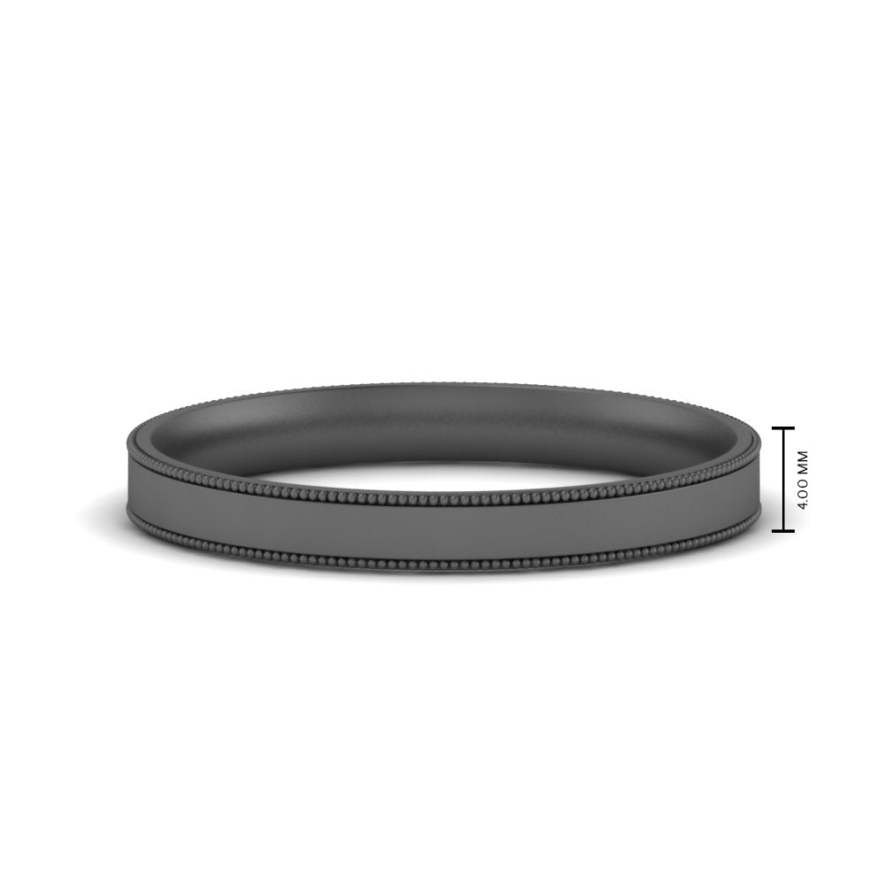 Stepped Edge Comfort Fit Flat Mens Band