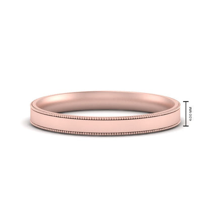 Stepped Edge Comfort Fit Flat Mens Band