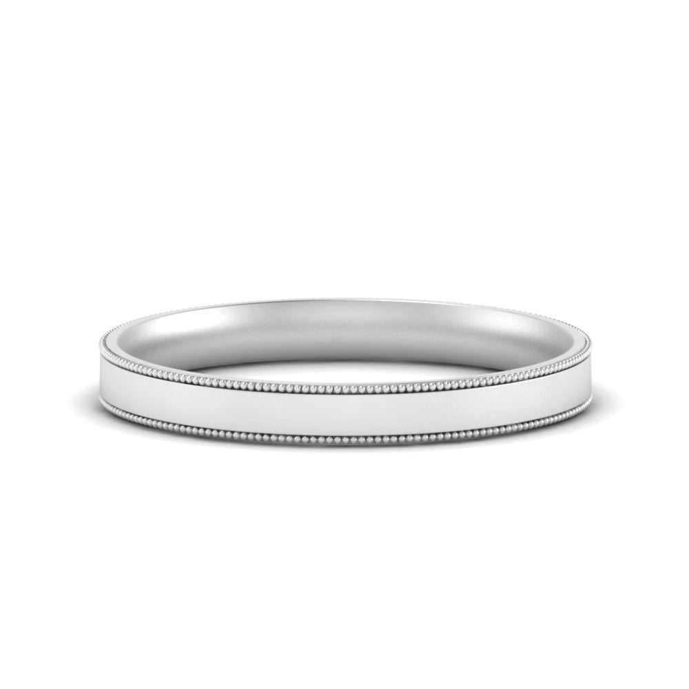 Stepped Edge Comfort Fit Flat Mens Band