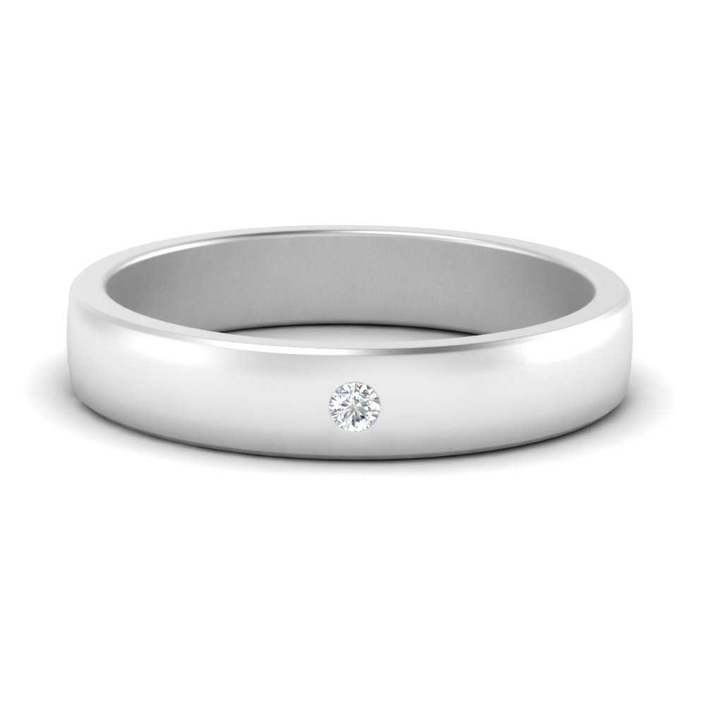 Round Diamond Classic Mens Band