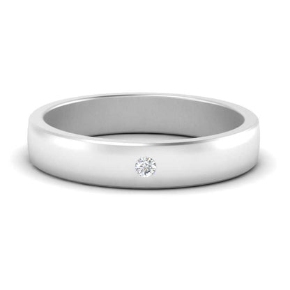 Round Diamond Classic Mens Band