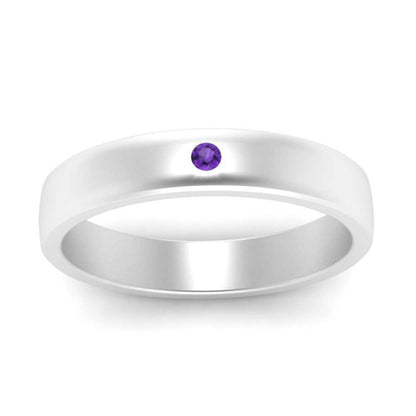 Round Diamond Classic Mens Band