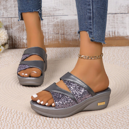 Crystal Ankle Strap Comfort Shoes Sandals Thin High Heels Shoes