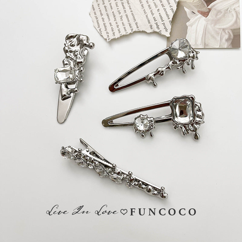 High-grade Crystal Side Clip Fringe Hairpin