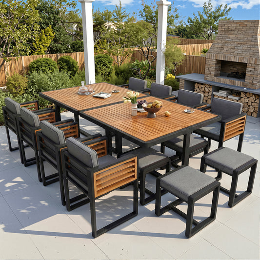 Garden Furniture Set, Garden Lounge Seating Group With 12 Chairs And Table, Patio Furniture Balcony Furniture Set For 12 People, Garden Furniture Set Dining Set, Garden Sofa Set, Solid Wood