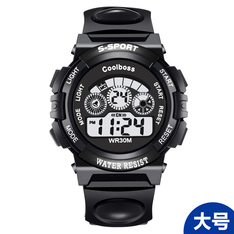 Direct manufacturers coolboss cool BOSSE children watch multifunctional light waterproof student electronic watch