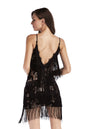 Women's Tassel Embroidered Sequins Sexy Backless Dress Dresses