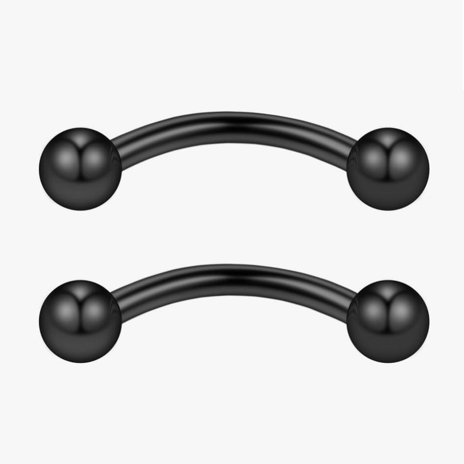 Stainless Steel Brow Nail Curved Rod Ball Piercing Jewelry